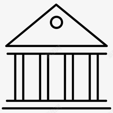 学校建筑学院图标图标