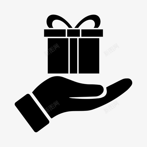 手和礼物圣诞铃铛图标svg_新图网 https://ixintu.com 圣诞 圣诞快乐 圣诞老人 礼物 铃铛