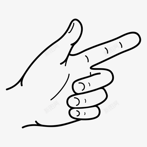 食指方向手图标svg_新图网 https://ixintu.com 方向 符号 食指