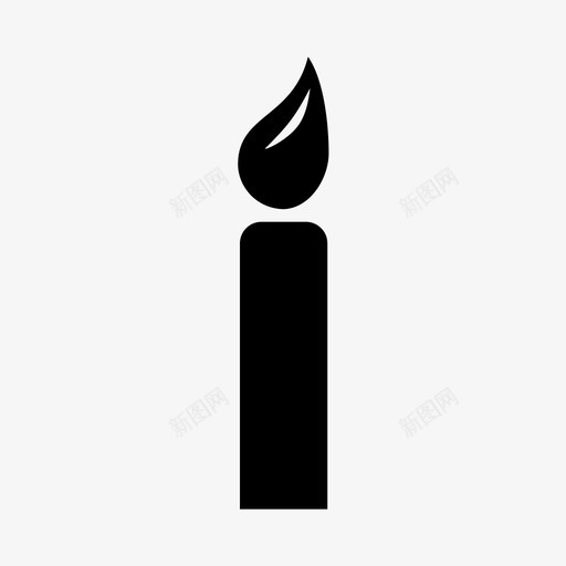 蜡烛烛光装饰图标svg_新图网 https://ixintu.com 新年 火焰 烛光 蜡烛 装饰