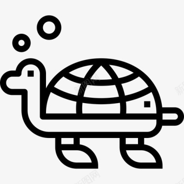 海龟夏威夷15直线型图标图标