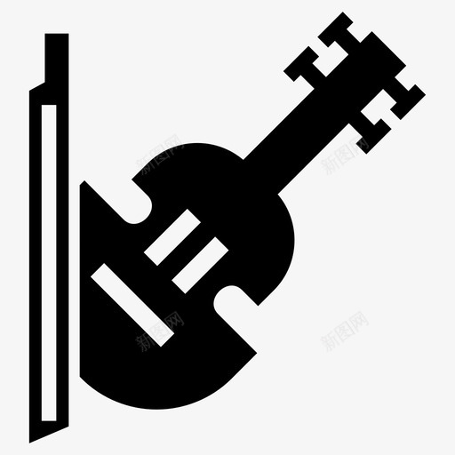 小提琴弓乐器图标svg_新图网 https://ixintu.com 乐器 小提 小提琴 演奏 琴弓 管弦乐队 音乐
