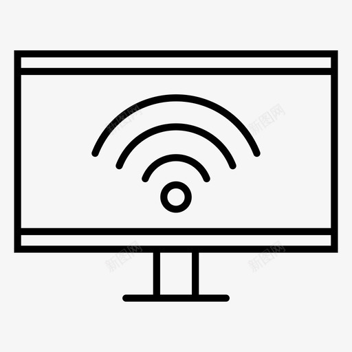 智能电视设备显示器图标svg_新图网 https://ixintu.com 无线 显示器 智能 电视 设备