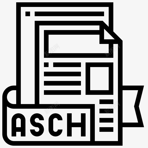 Ascii文件和文档24线性图标svg_新图网 https://ixintu.com Ascii 数字码表 文件 文档 线性