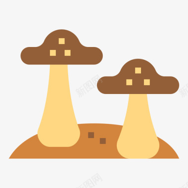 蘑菇替代药物29扁平图标图标