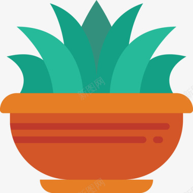 植物植物33平坦图标图标