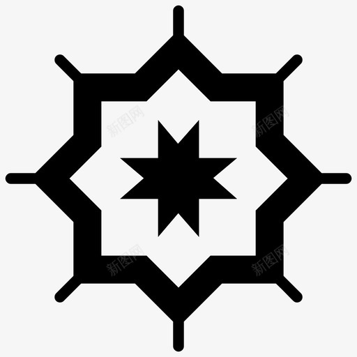 晨星文化符号几何形状图标svg_新图网 https://ixintu.com 几何 几何形 图标 图案 形状 文化 星星 晨星 符号 线图 部落