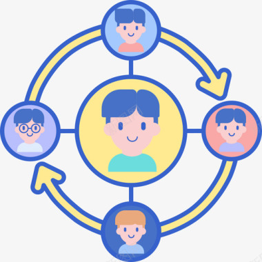 社会学科学102线性色彩图标图标