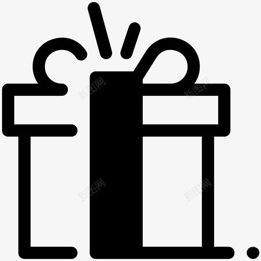 礼物圣诞节礼盒图标svg_新图网 https://ixintu.com 冬天 圣诞节 新年 礼物 礼盒