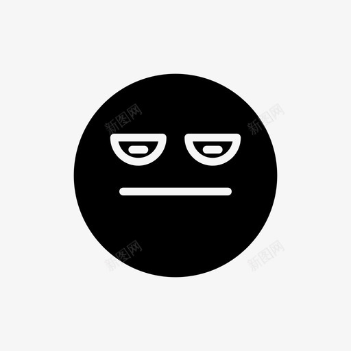 表情无聊脸图标svg_新图网 https://ixintu.com 无聊 表情