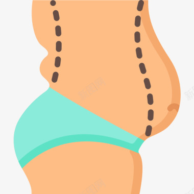 腹部成形术整形外科23扁平图标图标