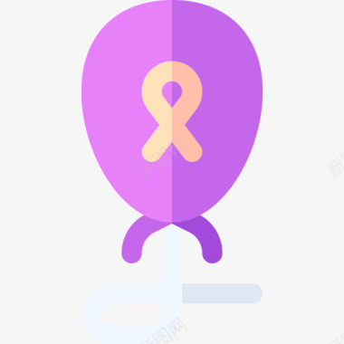 气球世界癌症意识日15平淡图标图标