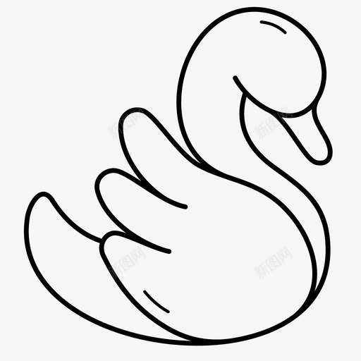 天鹅婴儿小鸟图标svg_新图网 https://ixintu.com 卡通 可爱 天鹅 婴儿 小鸟 设计 鸭子