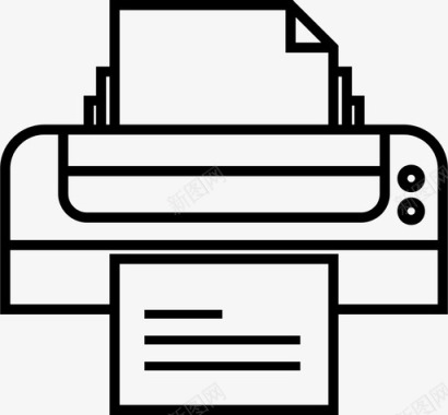 打印机纸张技术图标图标