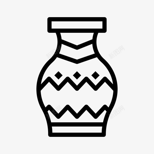 花瓶波西米亚风格18直纹图标svg_新图网 https://ixintu.com 波西 直纹 米亚 花瓶 风格