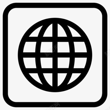 网络浏览器全球网络图标图标