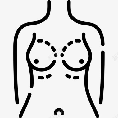 解剖学整形外科21线性图标图标