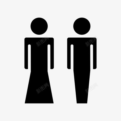 厕所浴室男人图标svg_新图网 https://ixintu.com 厕所 女人 浴室 男人