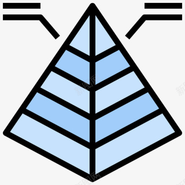 金字塔图信息图12线性颜色图标图标