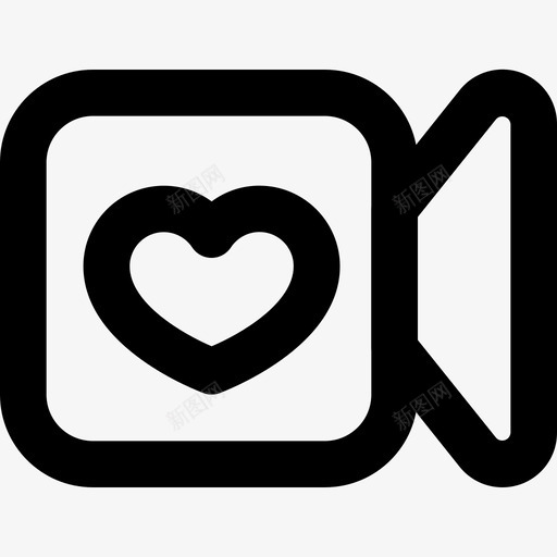 收藏夹摄像机视频心脏图标svg_新图网 https://ixintu.com 多媒体 录音 心脏 摄像机 收藏夹 视频