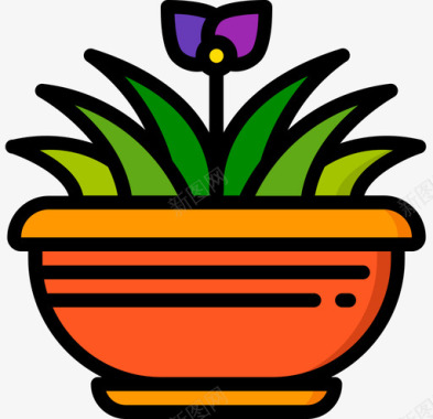 花植物31线形颜色图标图标