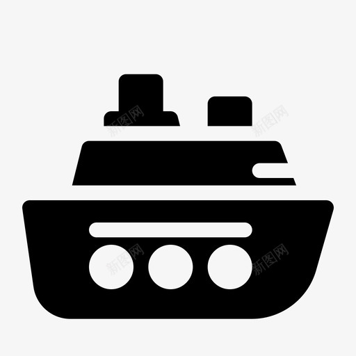 轮船海运航海图标svg_新图网 https://ixintu.com 固体 海运 航海 船舶 轮船