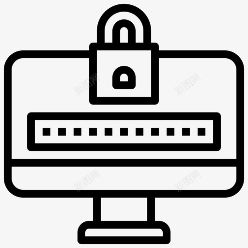 密码访问登录图标svg_新图网 https://ixintu.com 密码 挂锁 用户界面 登录 编程 访问