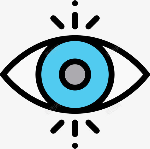 眼睛创意工具34线条色彩图标svg_新图网 https://ixintu.com 创意 工具 眼睛 线条 色彩