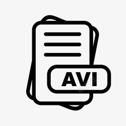 文件类型为AVIavi文件扩展名文件格式文件类型集合图标包高清图片