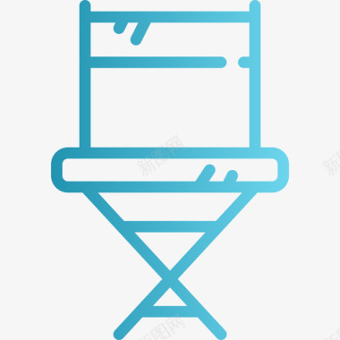 椅子电影4线性梯度图标图标