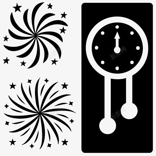 新年时钟时间图标svg_新图网 https://ixintu.com 倒计时 图标 字形 新年 时钟 时间 除夕