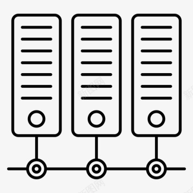 数据网络数据库数据中心图标图标