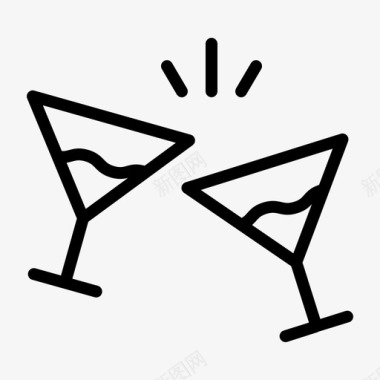 葡萄酒玻璃杯图标图标