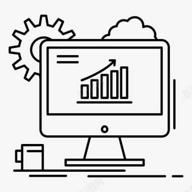 搜索引擎优化商业分析图表图标图标