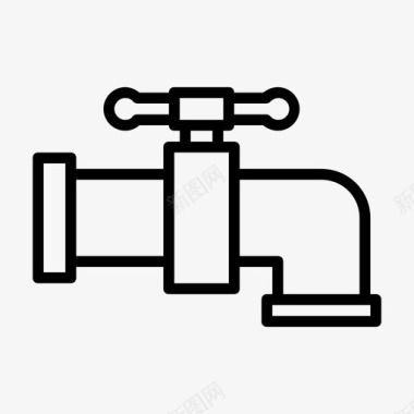 管道建筑水管工图标图标