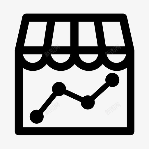 统计商店商业市场图标svg_新图网 https://ixintu.com 利润 商业 商店 市场 统计