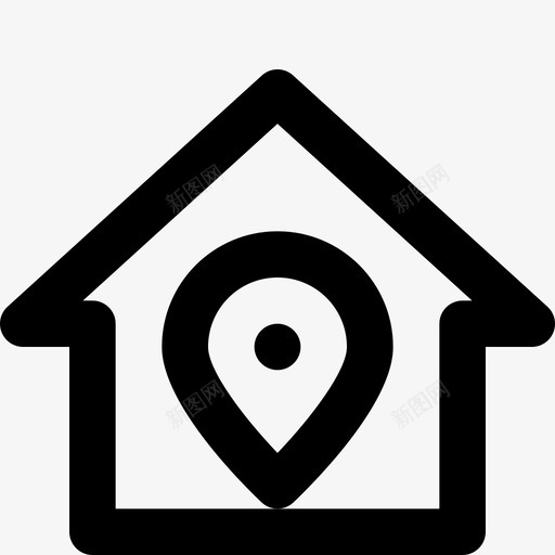 住宅房地产227直线图标svg_新图网 https://ixintu.com 住宅 房地产 直线