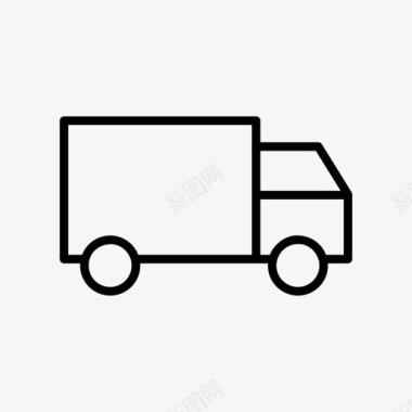 卡车送货卡车快递图标图标