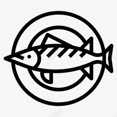 鱼饮食菜肴图标图标