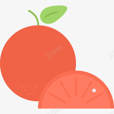 橙色食物156平坦图标图标