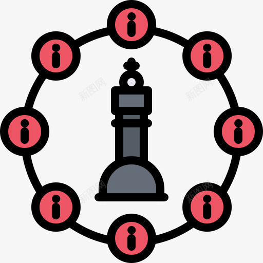 棋子国际象棋10彩色图标svg_新图网 https://ixintu.com 国际象棋 彩色 棋子 西洋棋