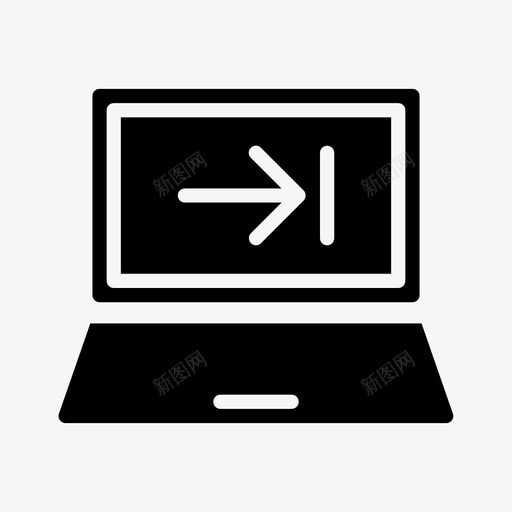 笔记本电脑登录来电脑图标svg_新图网 https://ixintu.com 商业 字形 技术 电脑 登录 笔记本 营销