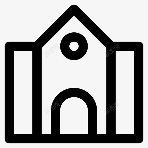 学校建筑城市图标svg_新图网 https://ixintu.com 城市 学校 建筑