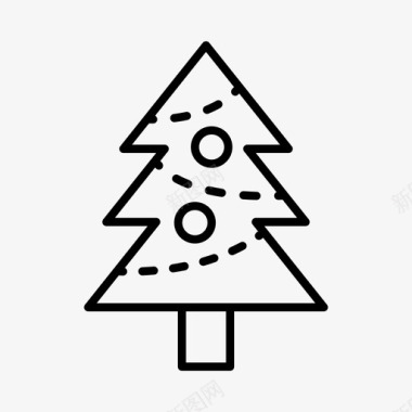 圣诞树圣诞装饰节日图标图标