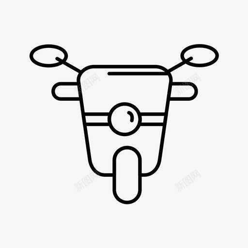 vespa自行车交通工具图标svg_新图网 https://ixintu.com vespa 交通工具 图标 旅行 自行车 轮廓