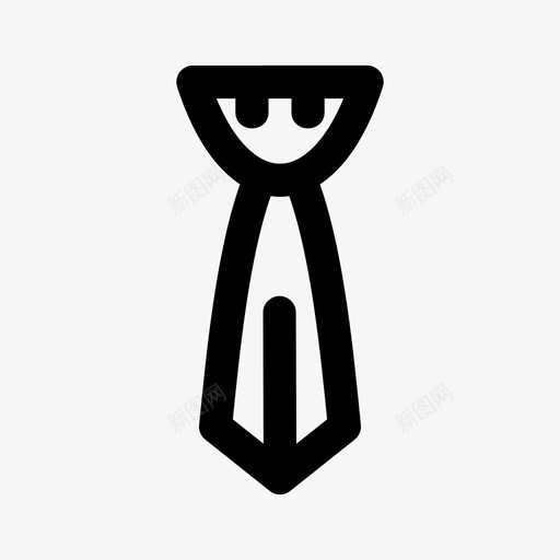 领带商务服装图标svg_新图网 https://ixintu.com 商务 时尚 服装 穿着 领带