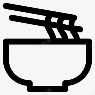碗筷子食物图标图标