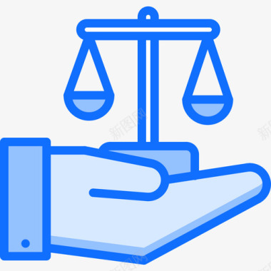 法庭法律12蓝色图标图标
