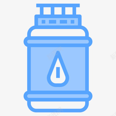 气瓶家用设备12蓝色图标图标