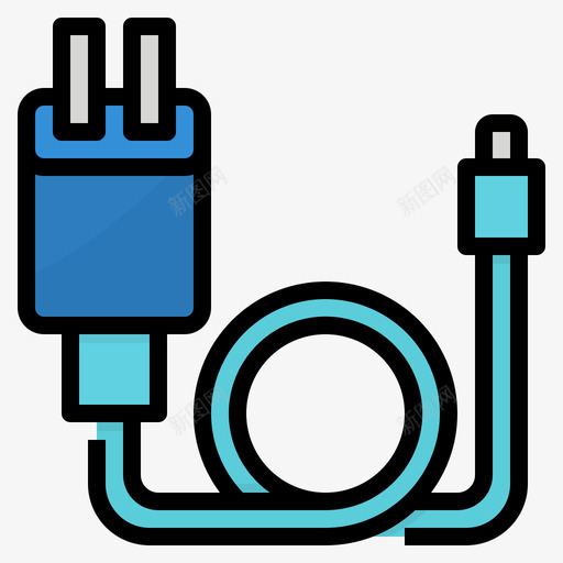 充电器男士旅行包装3线性颜色图标svg_新图网 https://ixintu.com 充电器 包装 旅行 旅行包 男士 线性 颜色